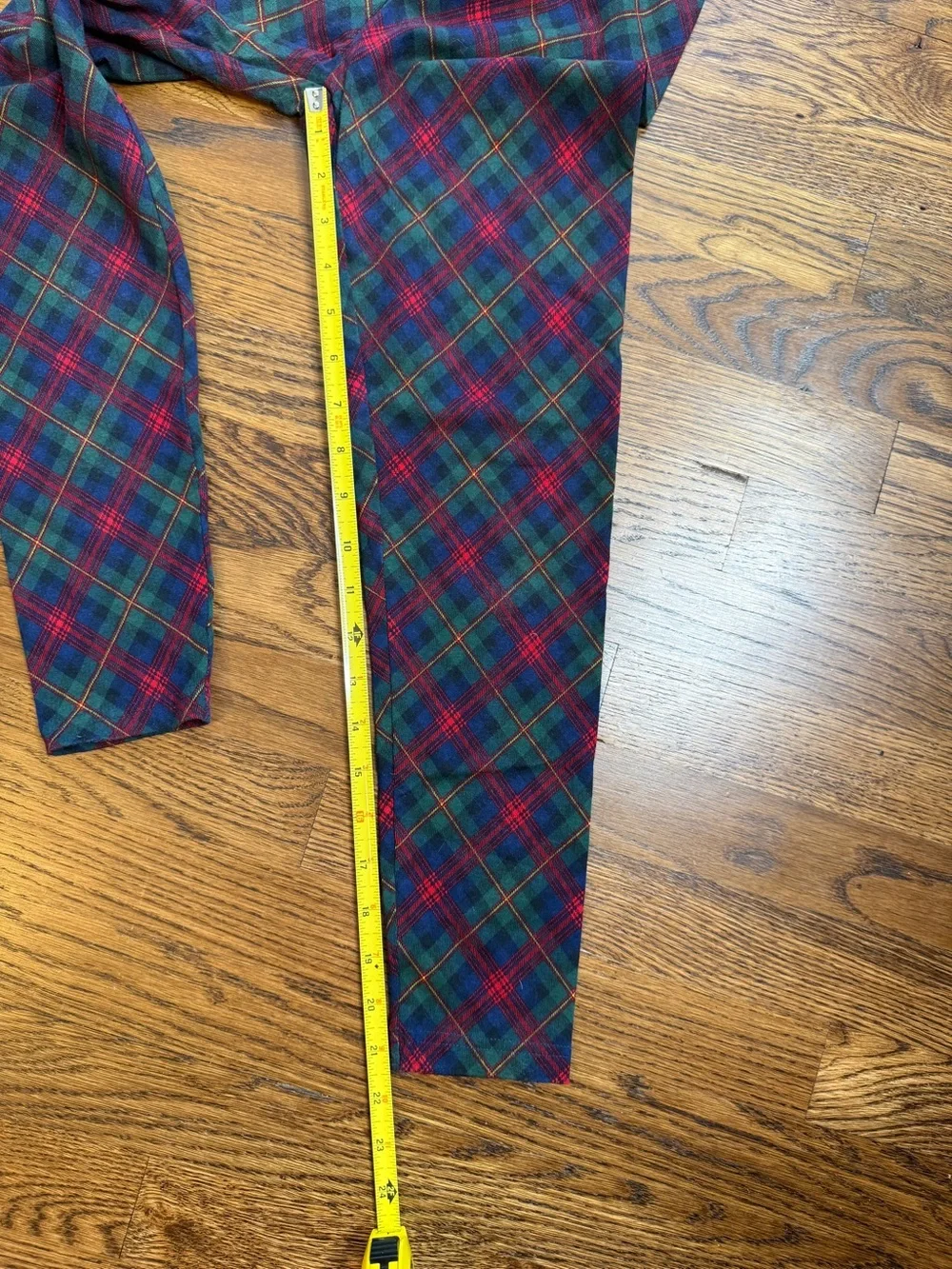 Polo Ralph Lauren Girls Red Green Blue Yellow Plaid Fall Winter Leggings Sz 8-10